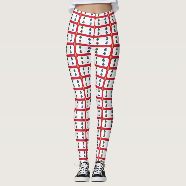 Leggings mit Flagge von Montreal, Kanada (Vorderseite)