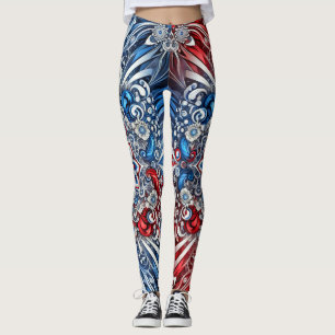 Leggings mit französischer Farbgestaltung