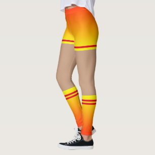 Leggings mit gelben Sonnenuntergangsfarben Shorts 