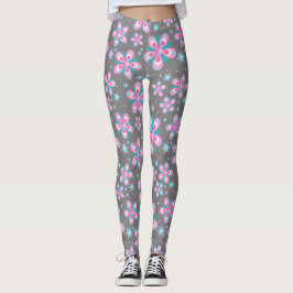Leggings mit geometrischer Geometrie in Rosa und G