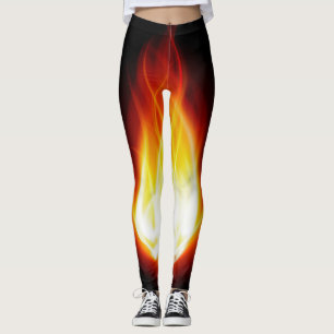 Leggings mit glühenden Flammen