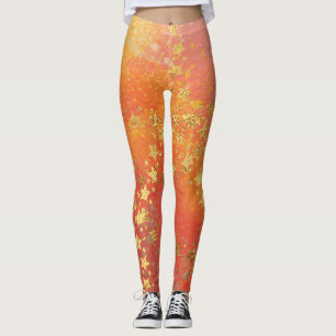 Leggings mit goldenen Farbstern