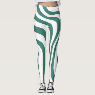 Leggings mit grün und weiß