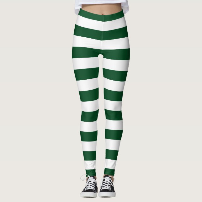 Leggings mit grünen Streifen (Vorderseite)