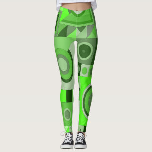 Leggings mit grüner lässiger Kunst