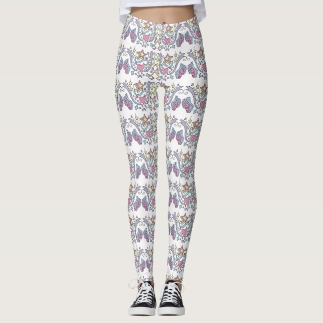 Leggings mit Herzstern-Design (Vorderseite)
