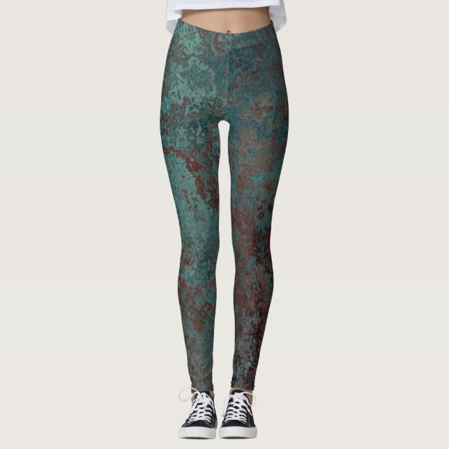 Leggings mit Korrosionsdruck "Kupfer" (Vorderseite)