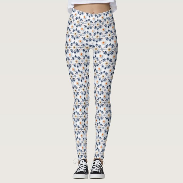 Leggings mit leicht floralen Mustern (Vorderseite)