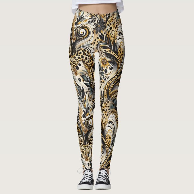 Leggings mit Leopardenmuster (Vorderseite)