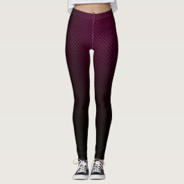Leggings mit lila Muster aus schwarzen Kohlefasern