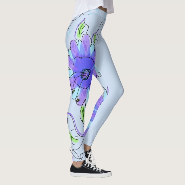 Leggings mit lila und blauem Fett (Rechts)