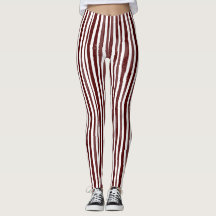 Leggings mit Maroon und Weiß