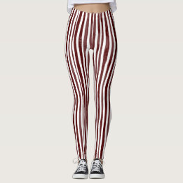 Leggings mit Maroon und Weiß