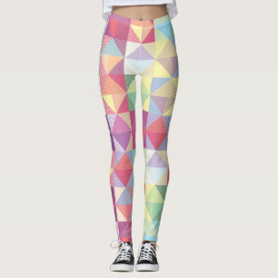 Leggings mit mehrfarbigen Dreiecke