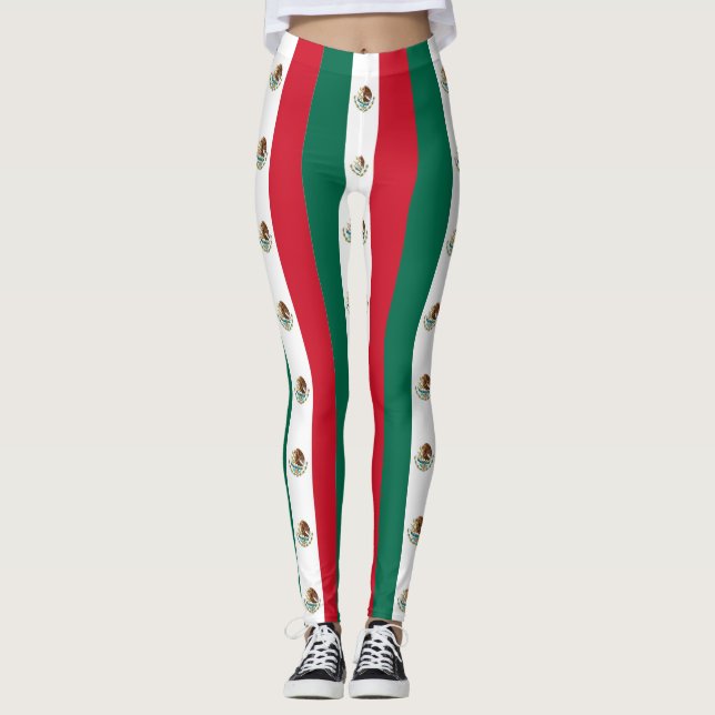 Leggings mit mexikanischer Flagge (Vorderseite)