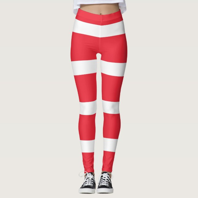 Leggings mit österreichischer Flagge (Vorderseite)