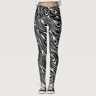 Leggings MIT PEACOCK PATTER UND STAR
