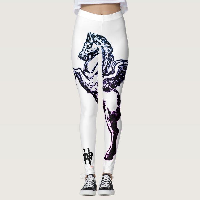 Leggings MIT PEGASUS MIT KANJI FÜR GOTT (Vorderseite)