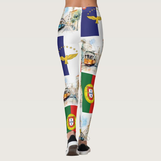 Leggings mit Portugal und den Azoren (Rückseite)
