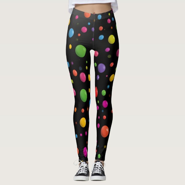 Leggings mit Punktenmuster (Vorderseite)