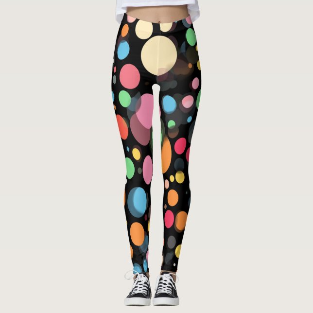 Leggings mit Punktenmuster (Vorderseite)