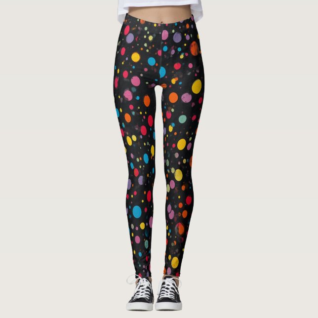 Leggings mit Punktenmuster (Vorderseite)