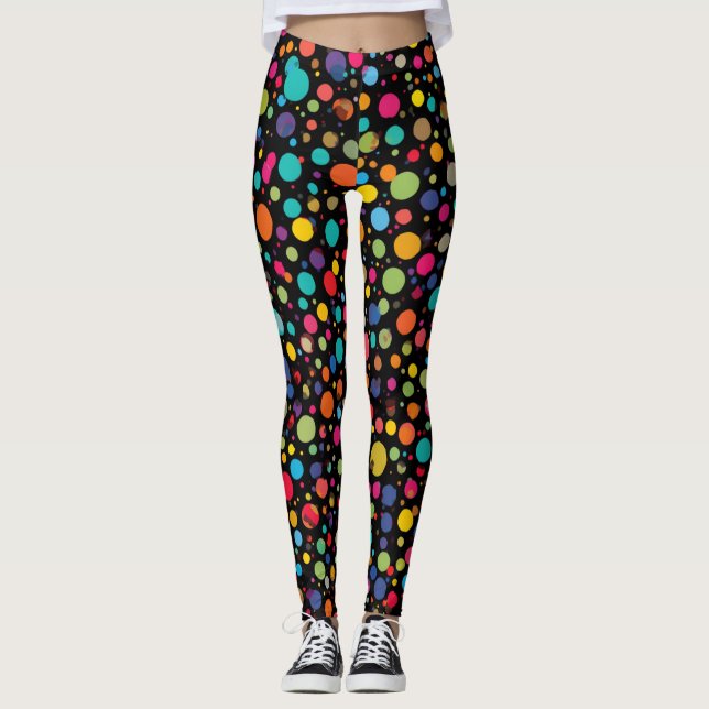 Leggings mit Punktenmuster (Vorderseite)
