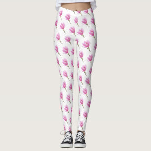 Leggings mit rosa Blütenzeichnung