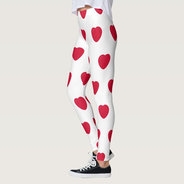 Leggings mit rotem Herz Muster (“Wear your heart on your legs ❤️”)