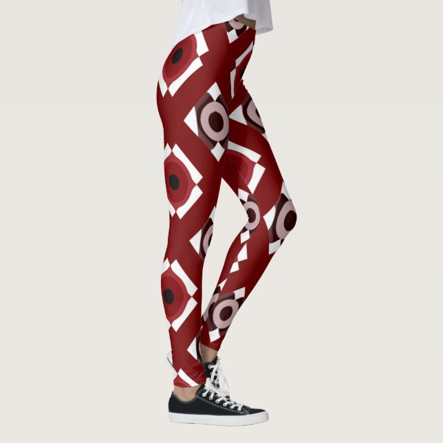 Leggings mit rotem weißem Muster (Rechts)
