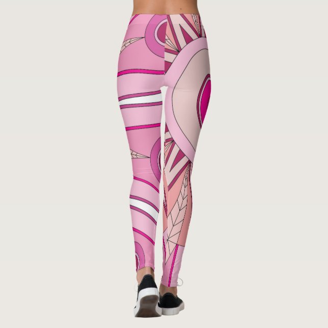 Leggings mit roter Herzkunst (Rückseite)