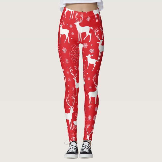 Leggings mit Rotwild (Vorderseite)
