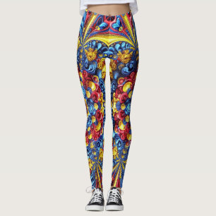 Leggings mit rumänischer Farbgestaltung