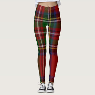 Leggings mit schwarzem Tartan-Muster