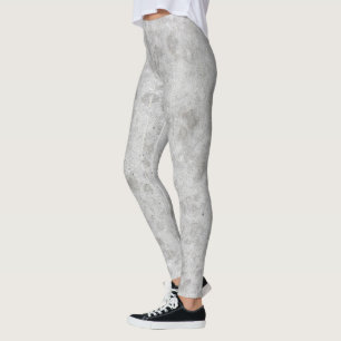 Leggings mit schwarzem und grauem Marmor