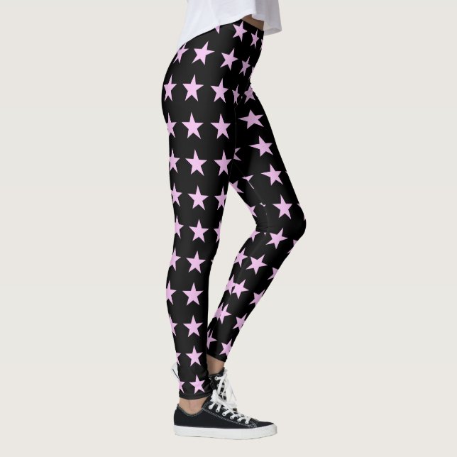 Leggings mit schwarzem und rosa Stern (Rechts)