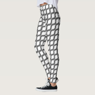 Leggings mit schwarzen und weißen Streifen