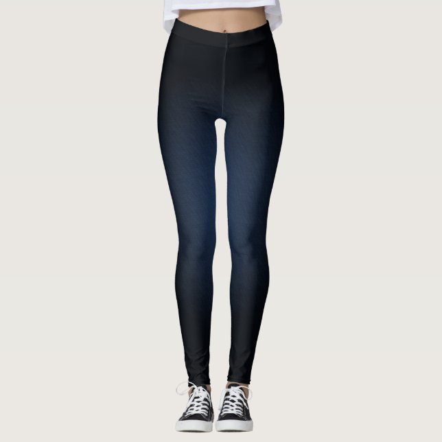 Leggings mit schwarzer und ausgeblendeter Farbe (Vorderseite)