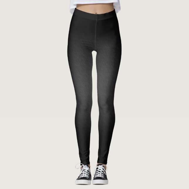 Leggings mit schwarzer und ausgeblendeter Farbe (Vorderseite)