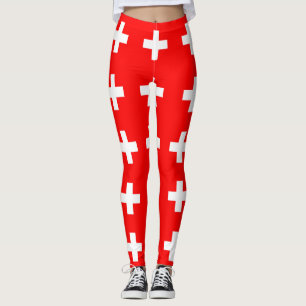 Leggings mit Schweizer Flagge