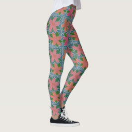 Leggings mit tropischen Flora-Mustern