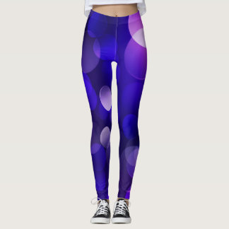 Leggings mit violettem Kreis-Muster