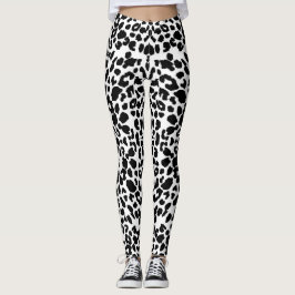 Leggings mit weißem Leopard