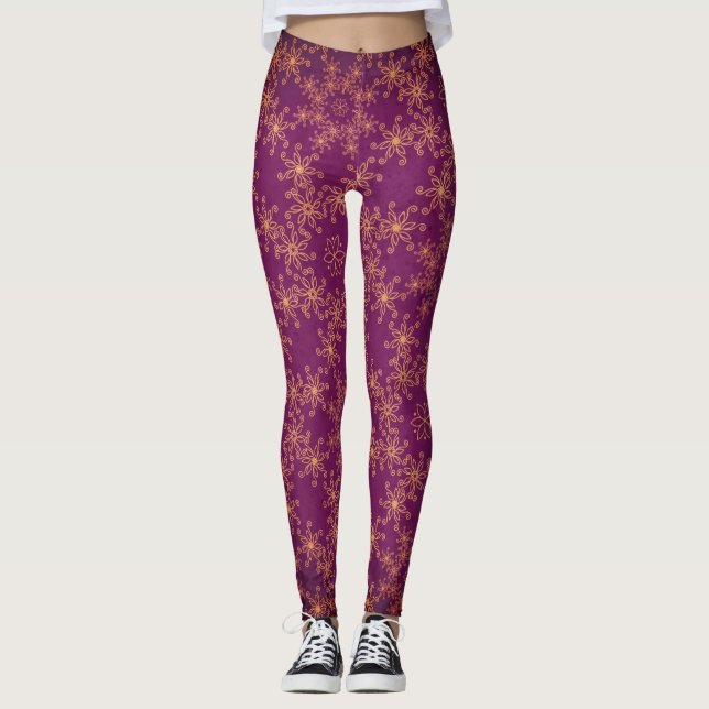 LEGGINGS MIT WINTERSCHNEE (Vorderseite)