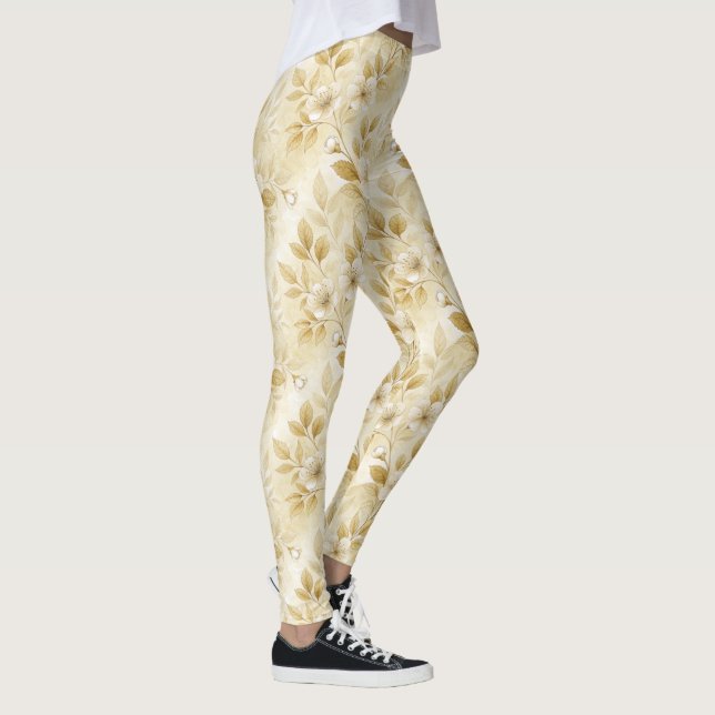 Leggings mit zartem Blumendruck (Rechts)