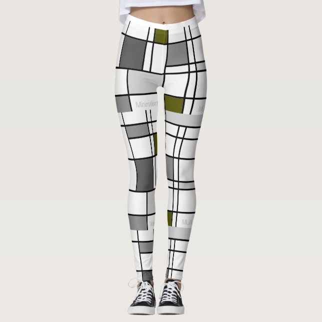 Leggings Mondrian Inspirierte 4 (Vorderseite)