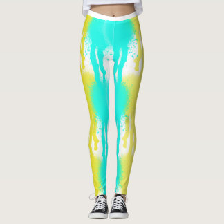 Leggings Multi-Color-Spritzer mit Paint-Spaß