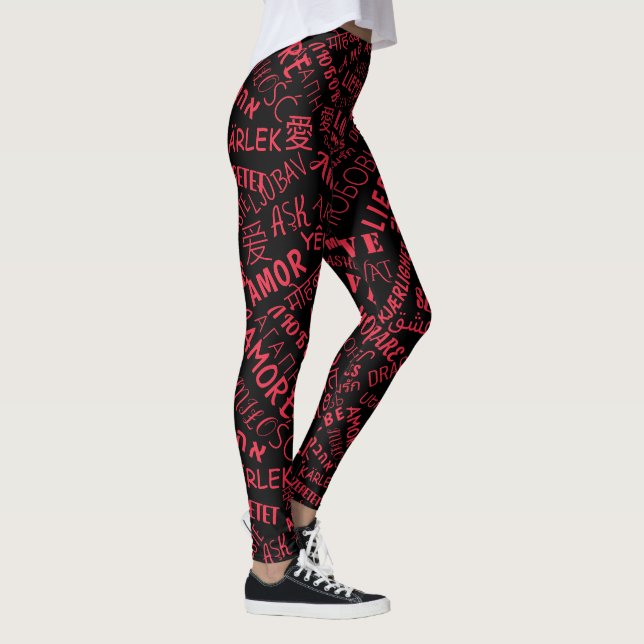Leggings Multi Language Liebe Text - Ihre Farben (Rechts)