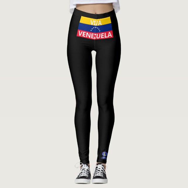 Leggings negro de la bandera de Venezuela. (Vorderseite)