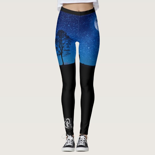 Leggings NIGHT SKY MOON (Vorderseite)